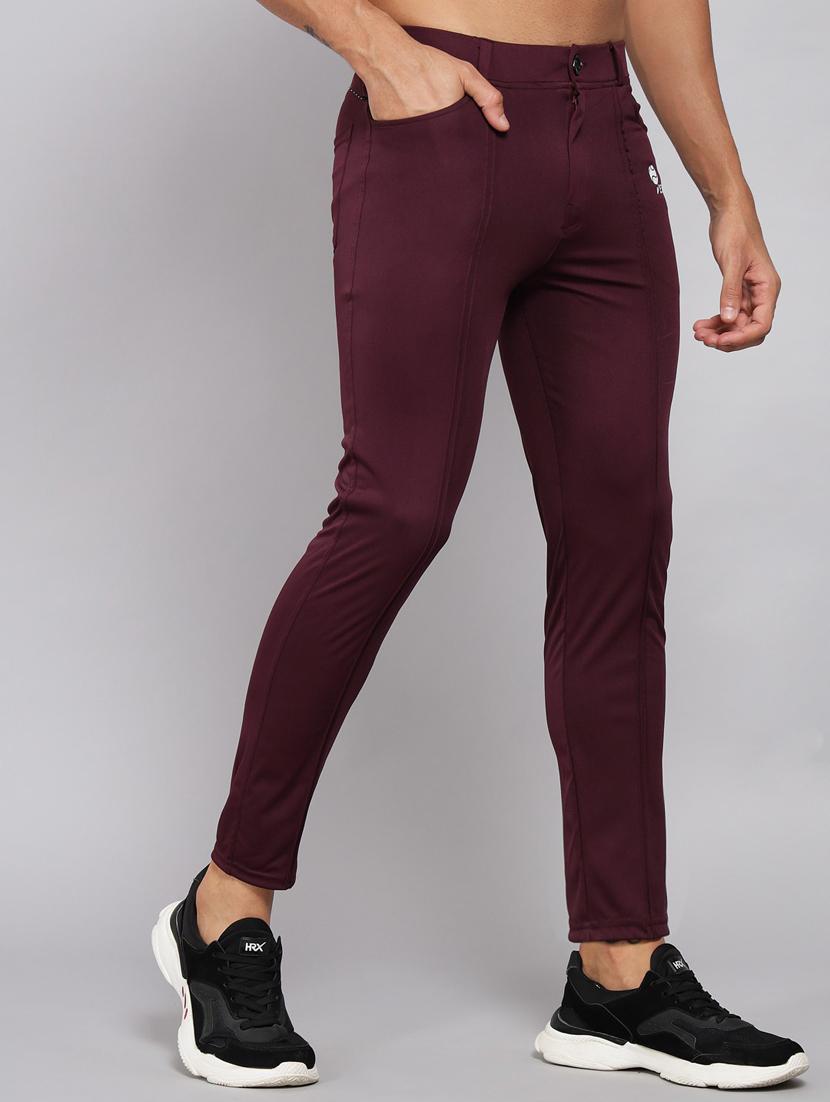 men solid lycra ankle length track pant - 21167356 - Standard Image - 1