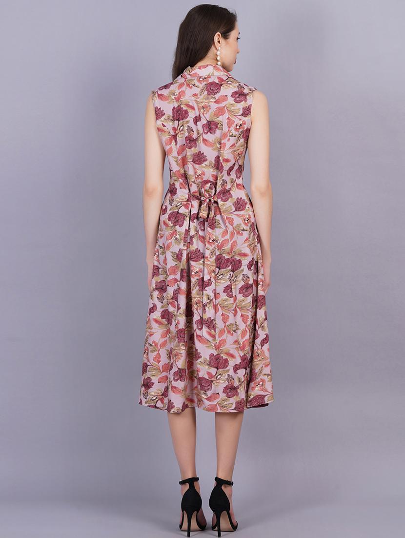 pink rayon a-line kurta - 21167393 - Standard Image - 4
