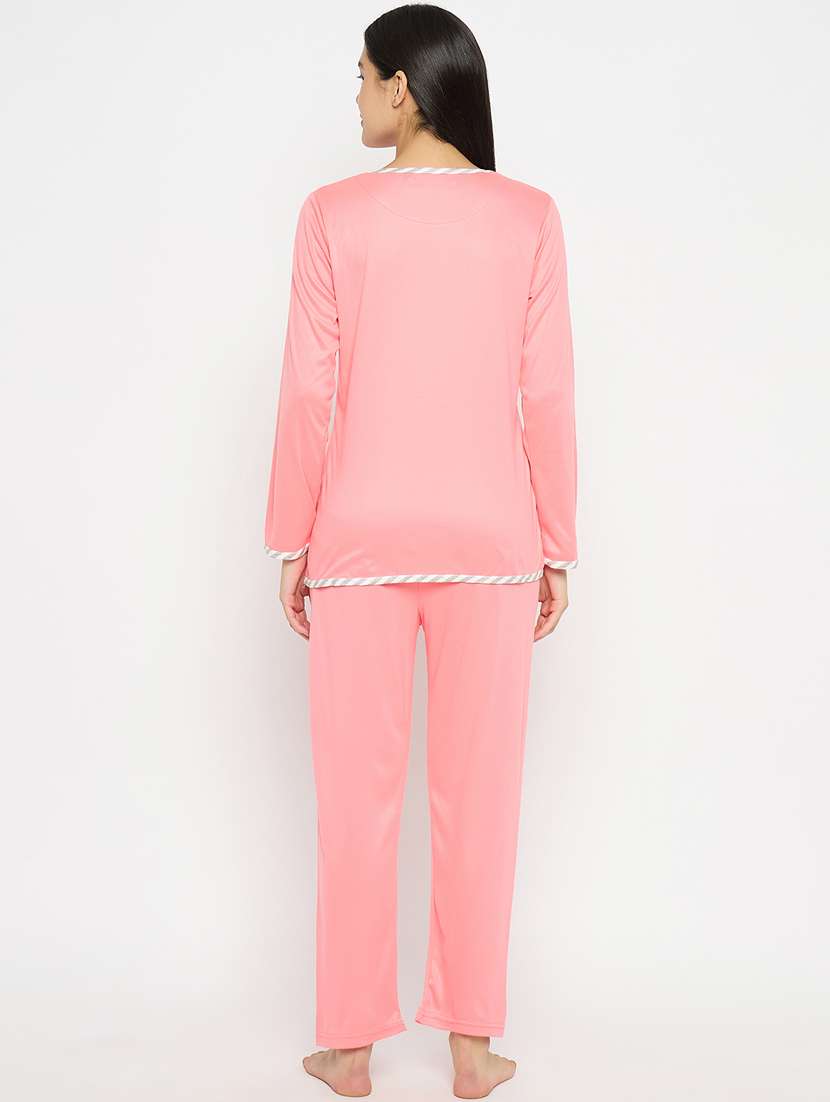 pink printed viscose pyjama set  - 21167757 -  Standard Image - 4