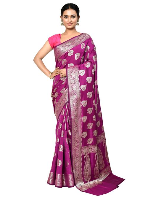 women self design banarasi saree with blouse - 21167836 -  Standard Image - 0