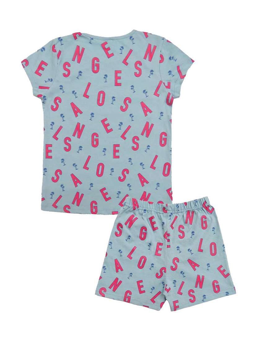 girls printed casual shorts set - 21167919 - Standard Image - 1