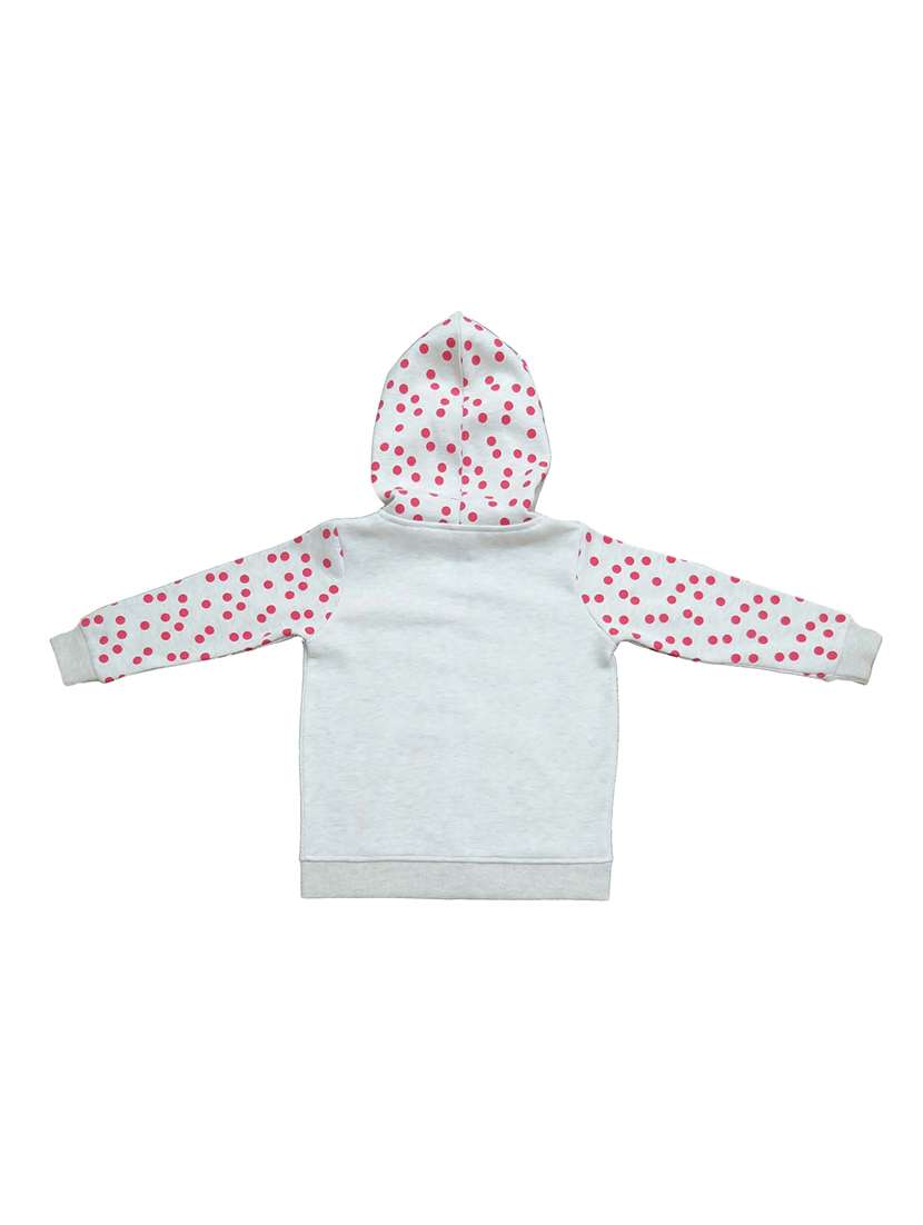girls hood neck printed sweatshirt - 21168047 - Standard Image - 1