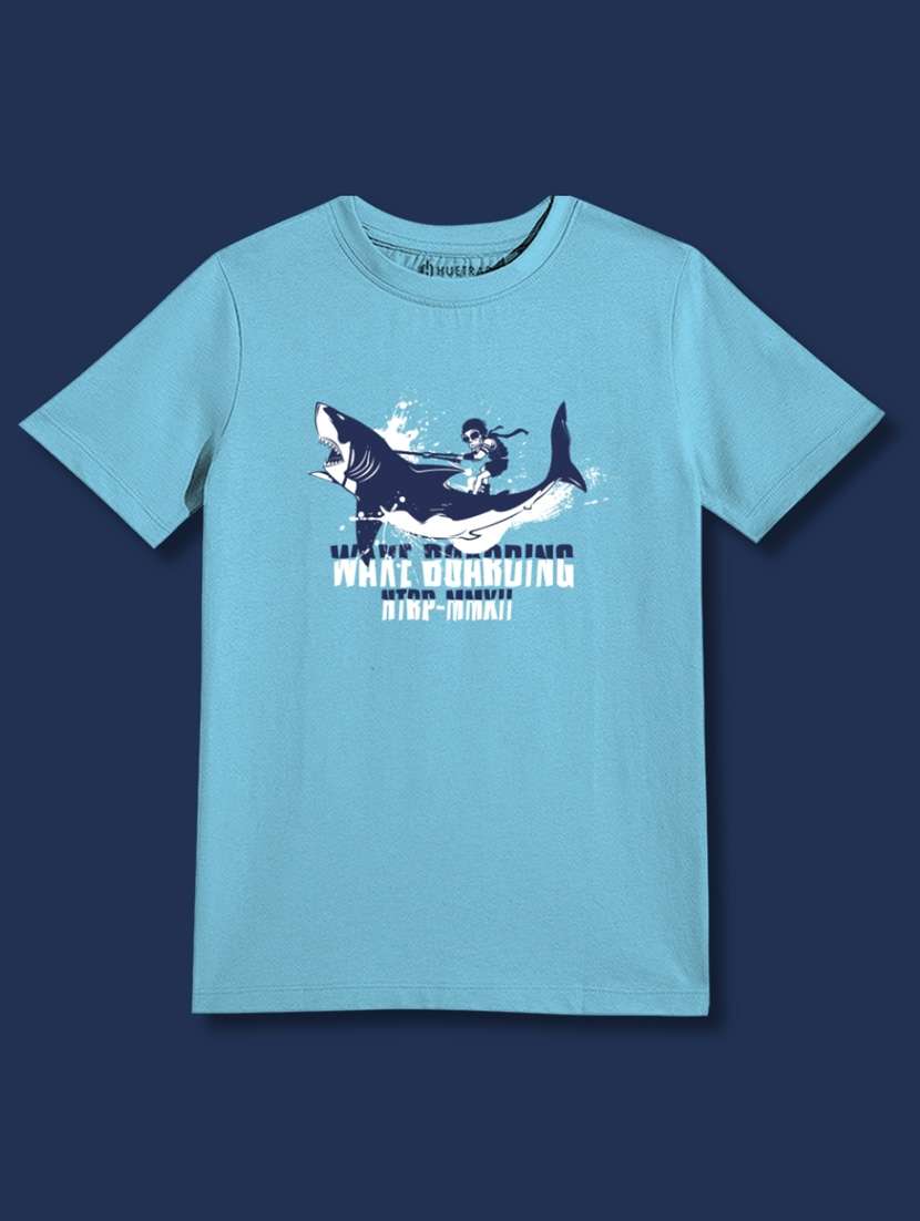 boys round neck printed t-shirt - 21168379 -  Standard Image - 1