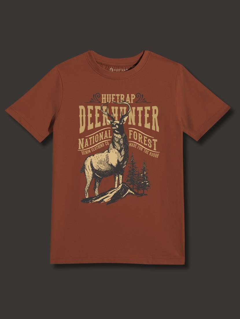 boys round neck printed t-shirt - 21168407 -  Standard Image - 1