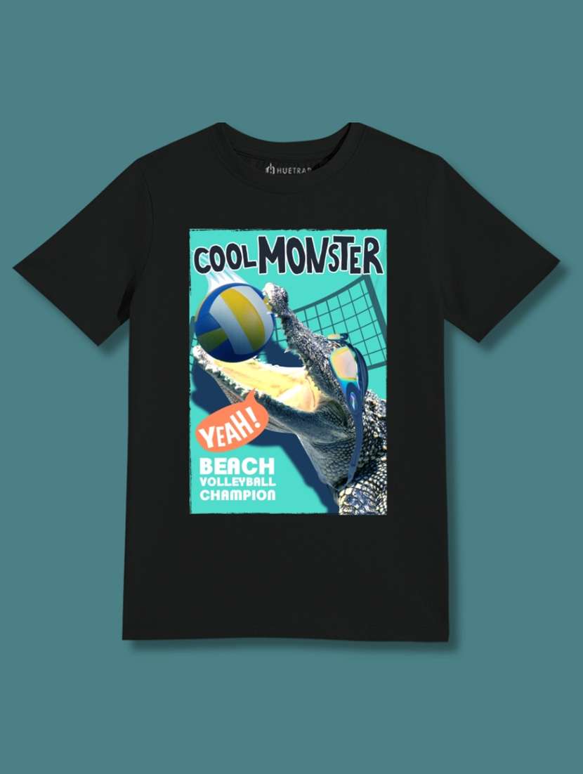 boys round neck printed t-shirt - 21168422 -  Standard Image - 1