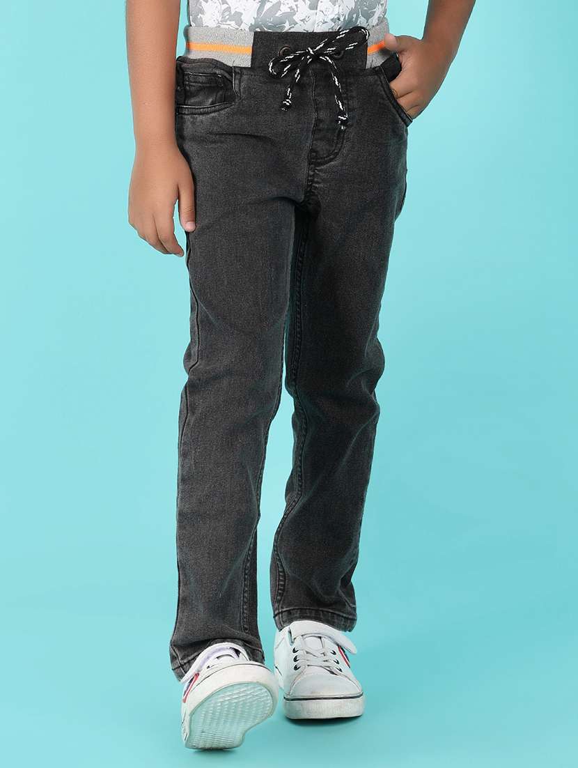 boy solid denim plain jean