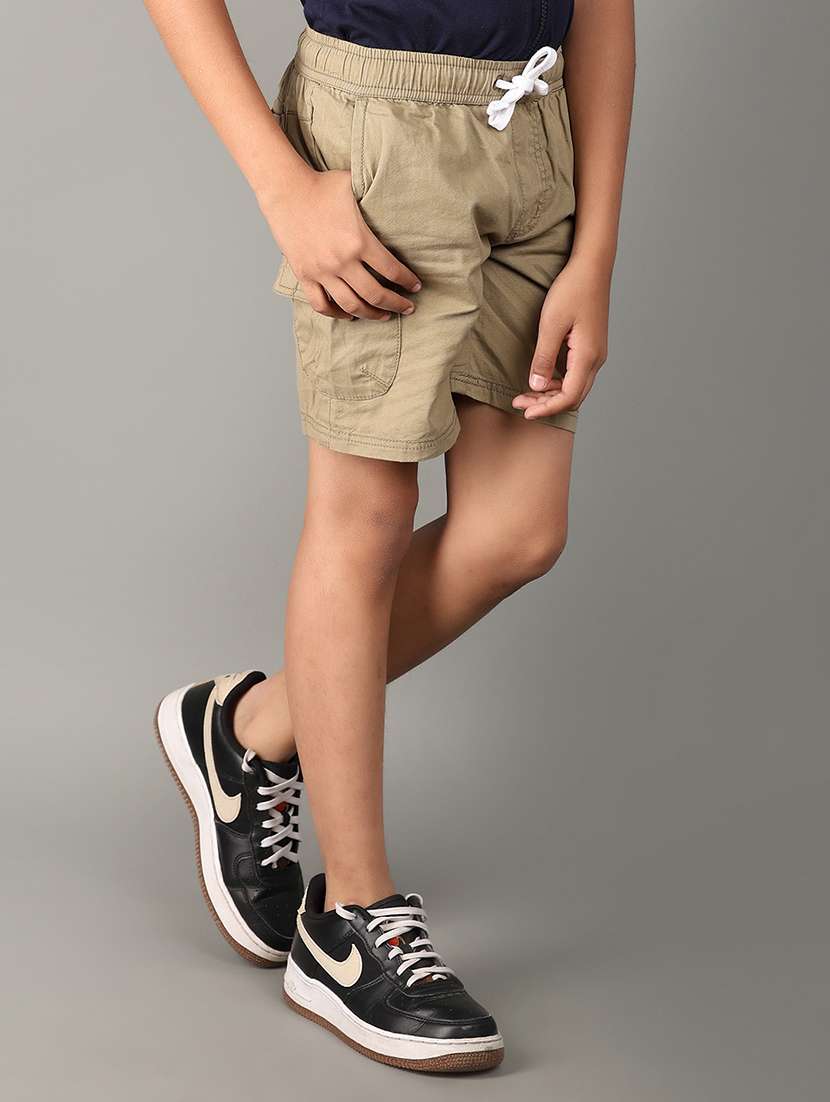 boys green cotton shorts  - 21168710 -  Standard Image - 1