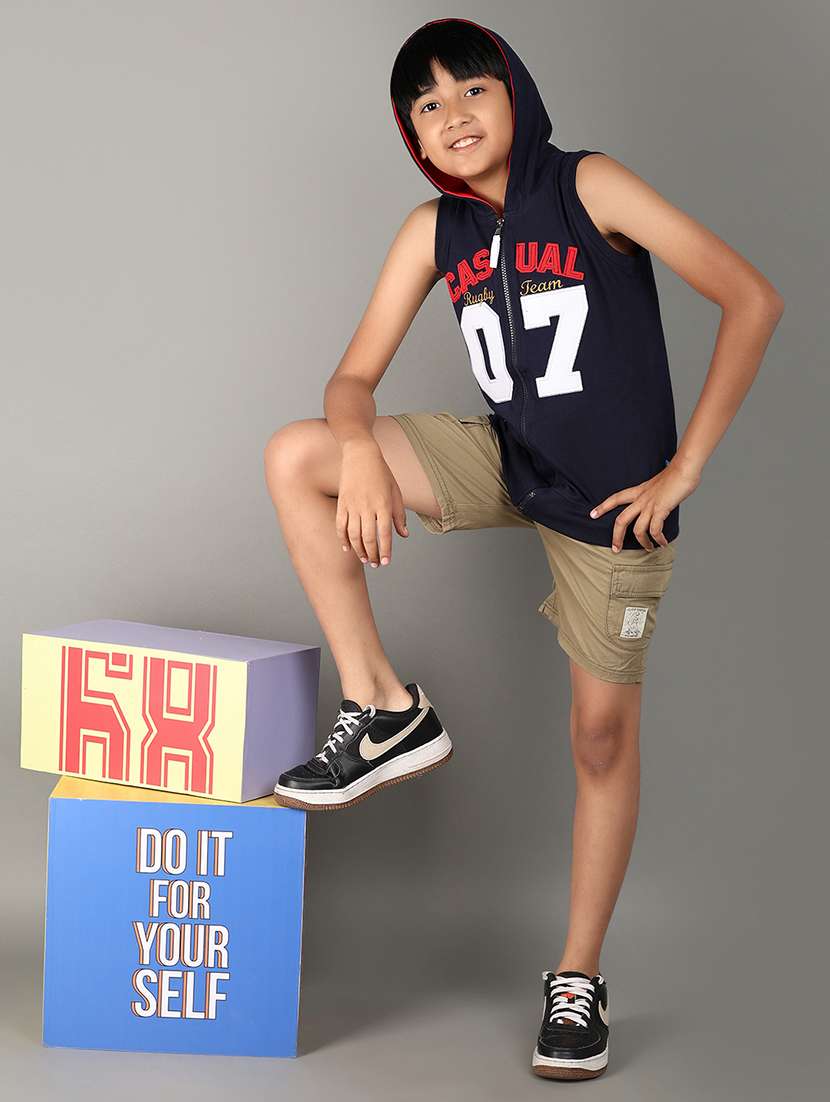 boys green cotton shorts  - 21168710 -  Standard Image - 4