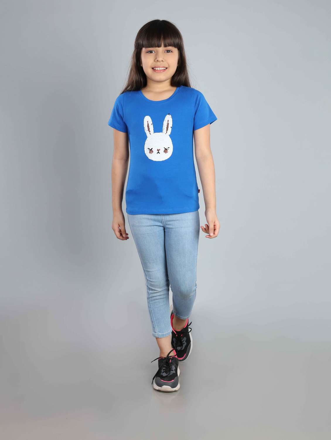 girls round neck graphic printed tees - 21169039 -  Standard Image - 4