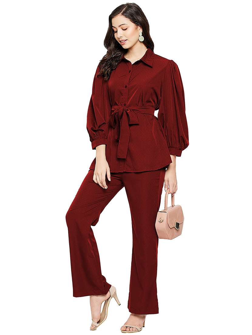 girls solid cotton full length twin set