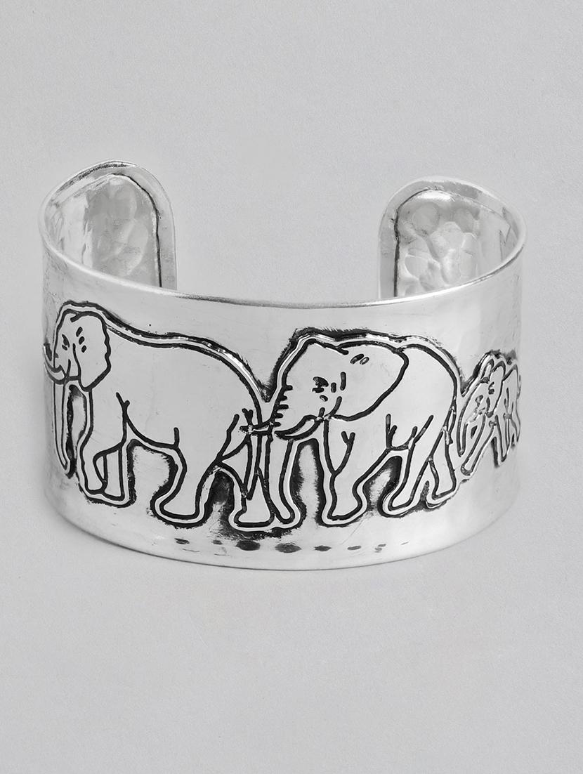 silver brass cuff bracelet - 21169982 - Zoom Image - 0