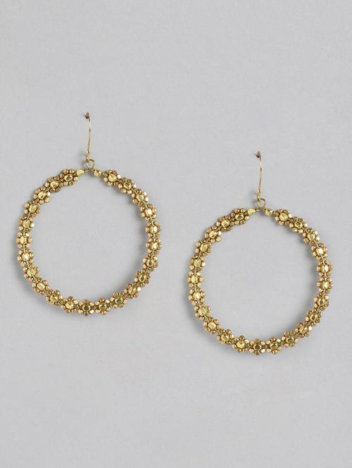 gold metal hoop earrings - 21170000 -  Standard Image - 0