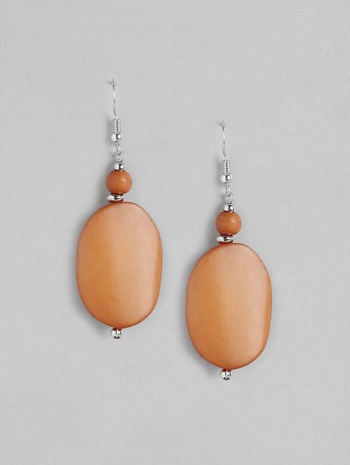 orange metal drop earrings - 21170003 -  Standard Image - 0