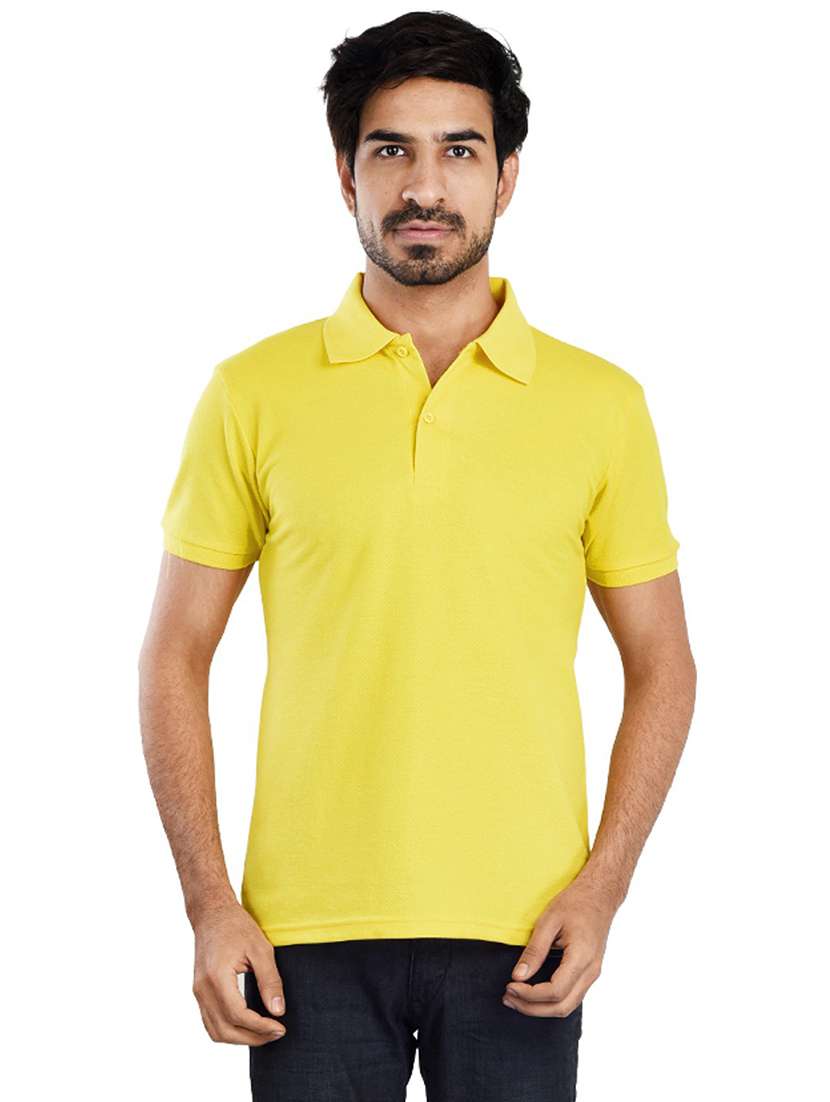 men polo neck plain t-shirt