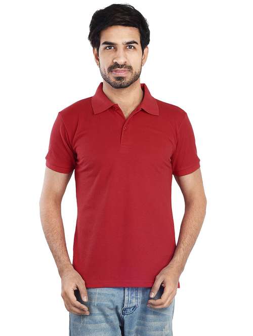men polo neck plain t-shirt - 21170210 -  Standard Image - 0