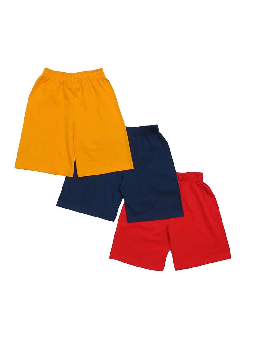boys pack of 3 cotton shorts  - 21170260 -  Standard Image - 1