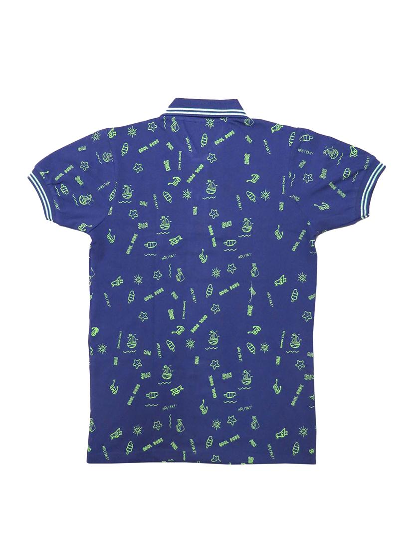 boys printed cotton polo t-shirt - 21170276 - Standard Image - 1