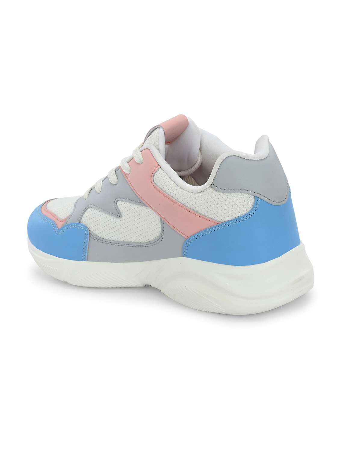 Multi Colored Mesh Laceup Sports Shoes