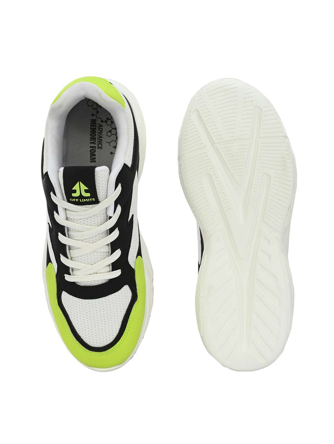 Multi Colored Mesh Laceup Sports Shoes