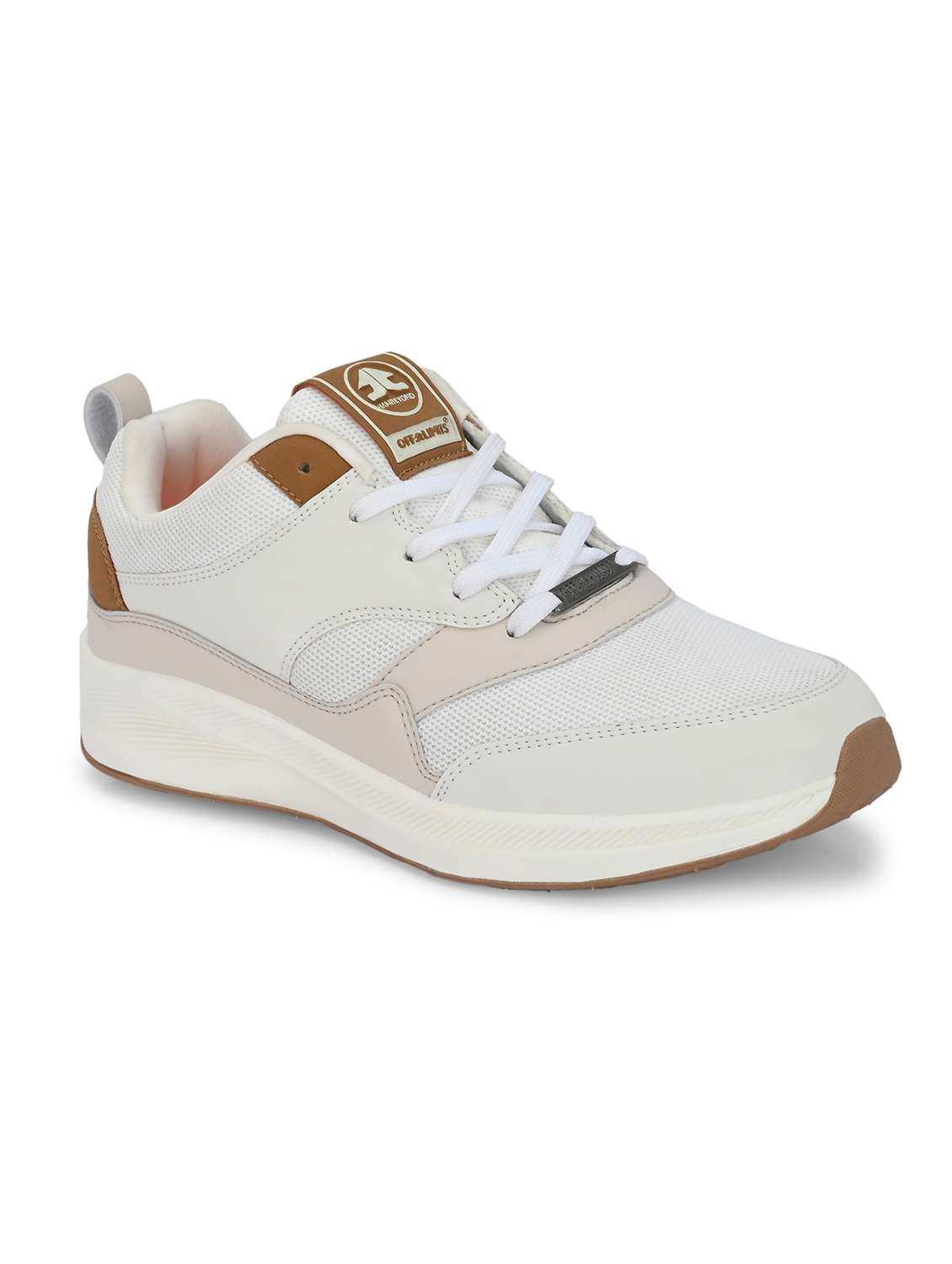 multi colored synthetic & mesh laceup sports shoes - 21170444 -  Standard Image - 1