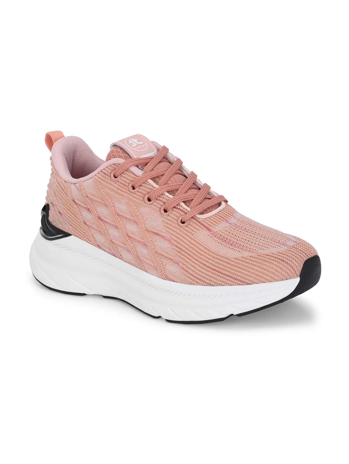 peach flyknit laceup sports shoes - 21170448 -  Standard Image - 1