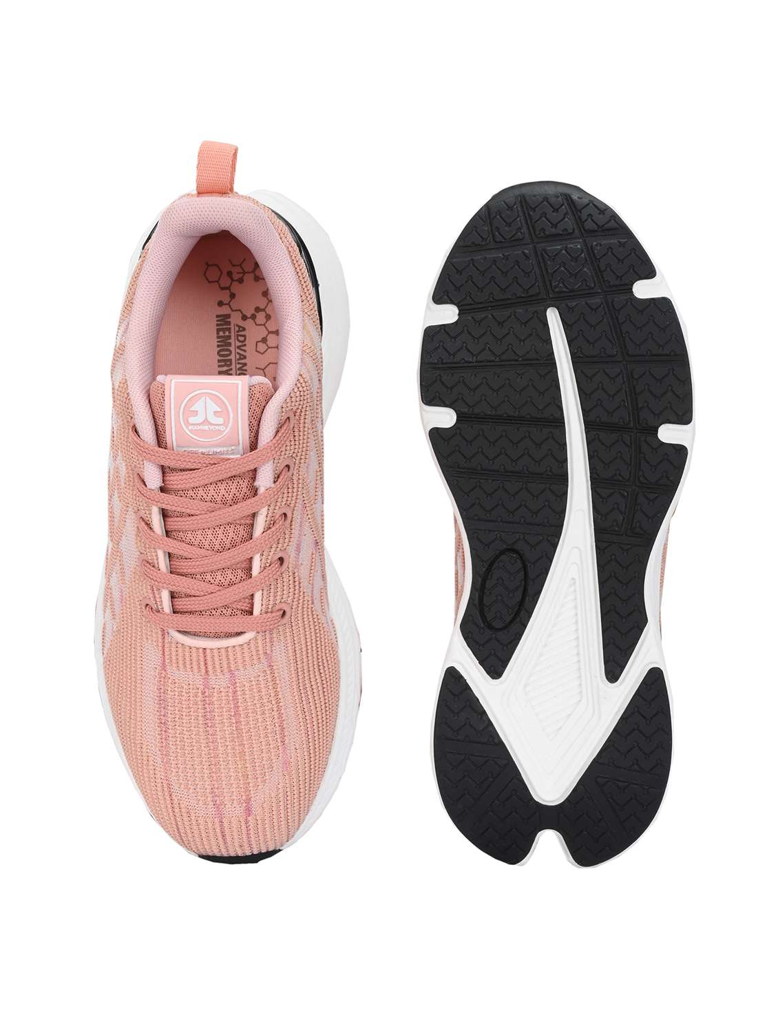 peach flyknit laceup sports shoes - 21170448 -  Standard Image - 6