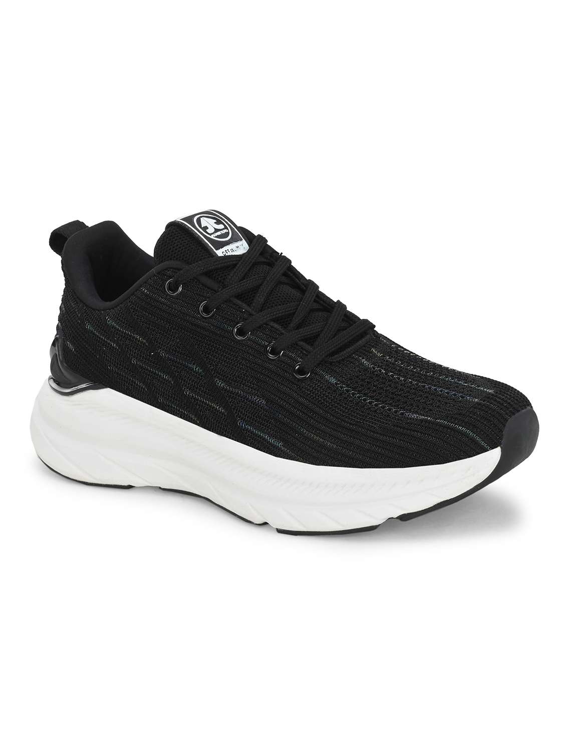 black flyknit laceup sports shoes - 21170450 - Standard Image - 1