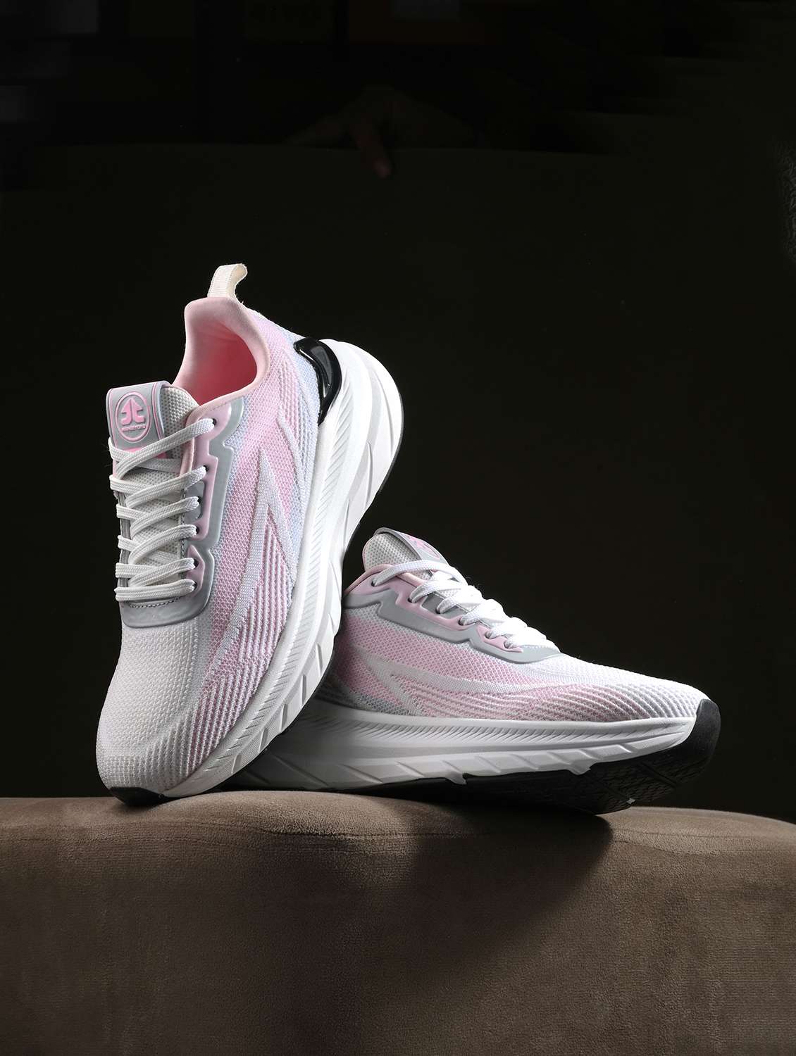 multi colored flyknit laceup sports shoes