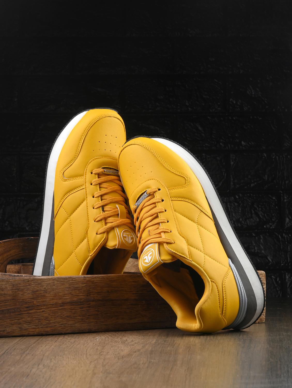 men yellow lace up sneaker - 21170474 - Zoom Image - 0