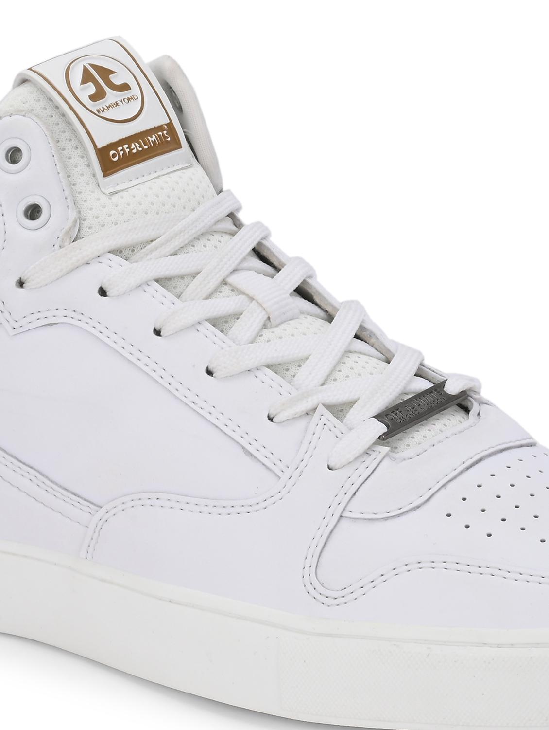 off white synthetic lace up sneakers - 21170486 - Standard Image - 6