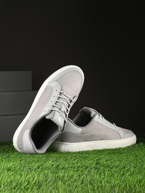 men solid lace up sneaker - 21170504 - Standard Image - 0