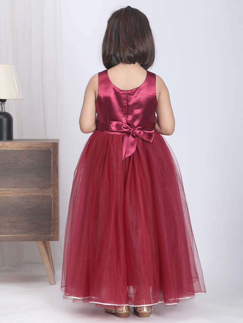 girls round neck net frock - 21170514 -  Standard Image - 4