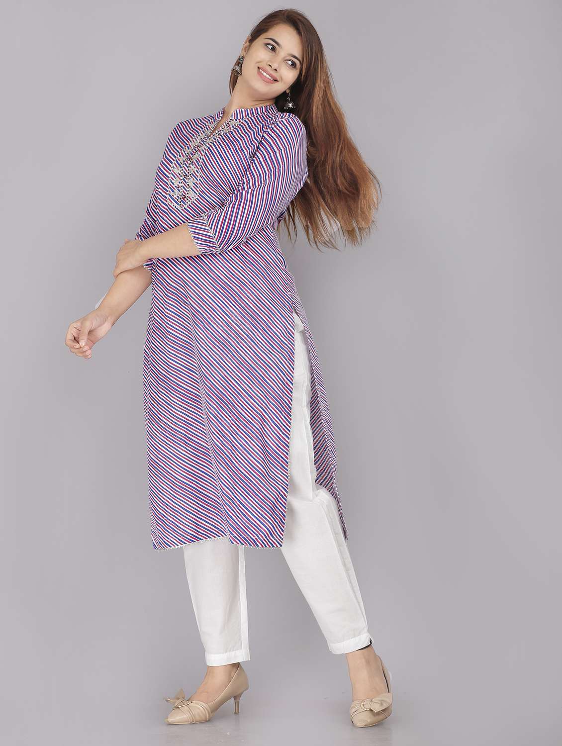 women printed straight kurta - 21170881 - Standard Image - 1