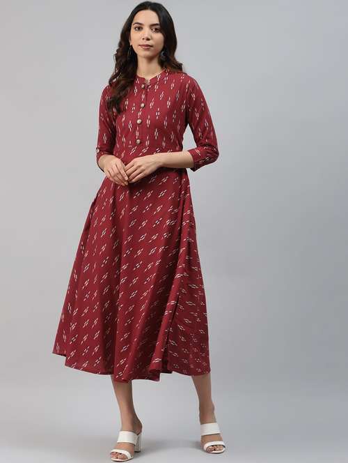 women printed flared kurta - 21171060 -  Standard Image - 0
