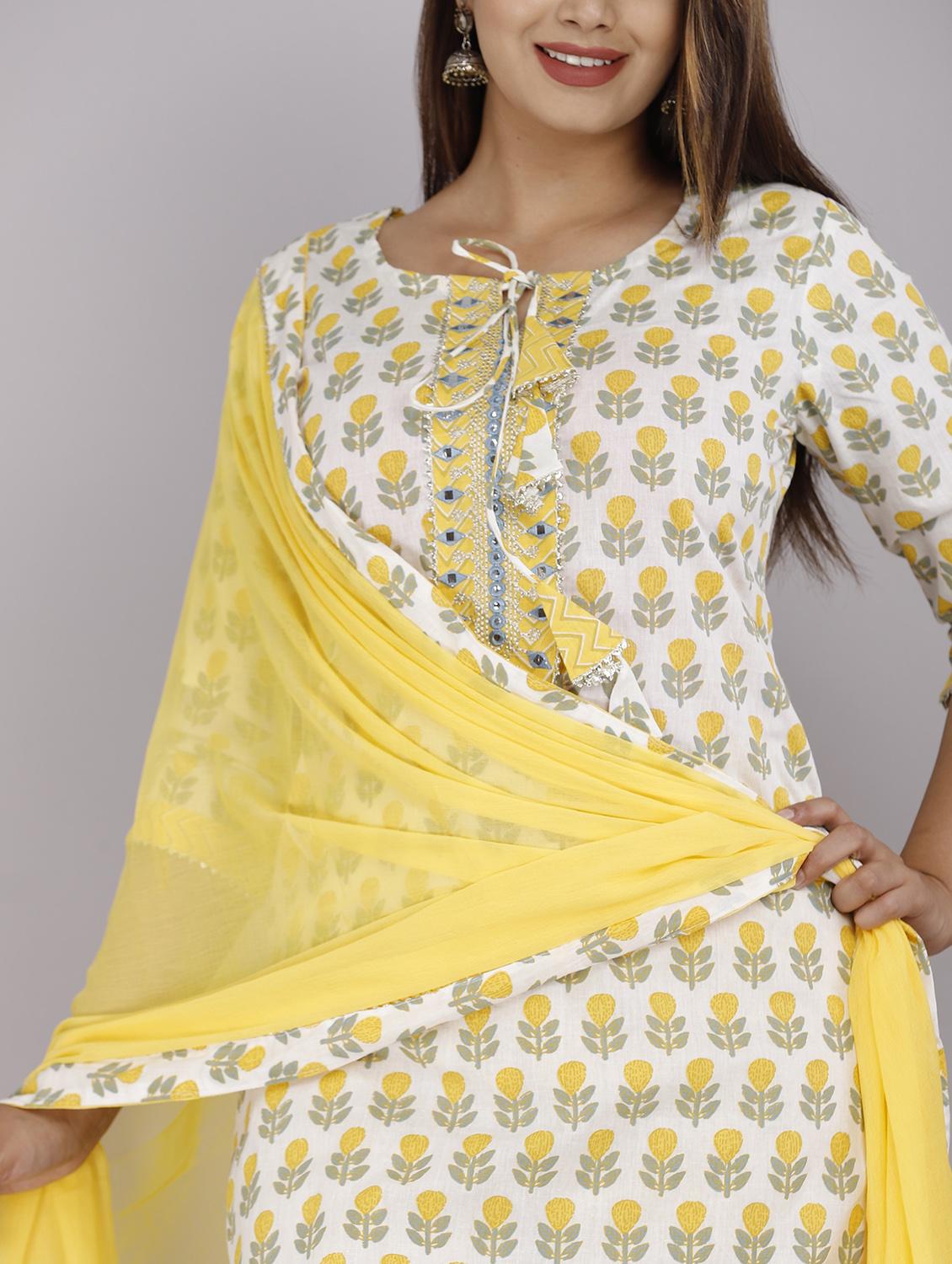women printed kurta pant suit set - 21171601 - Standard Image - 4