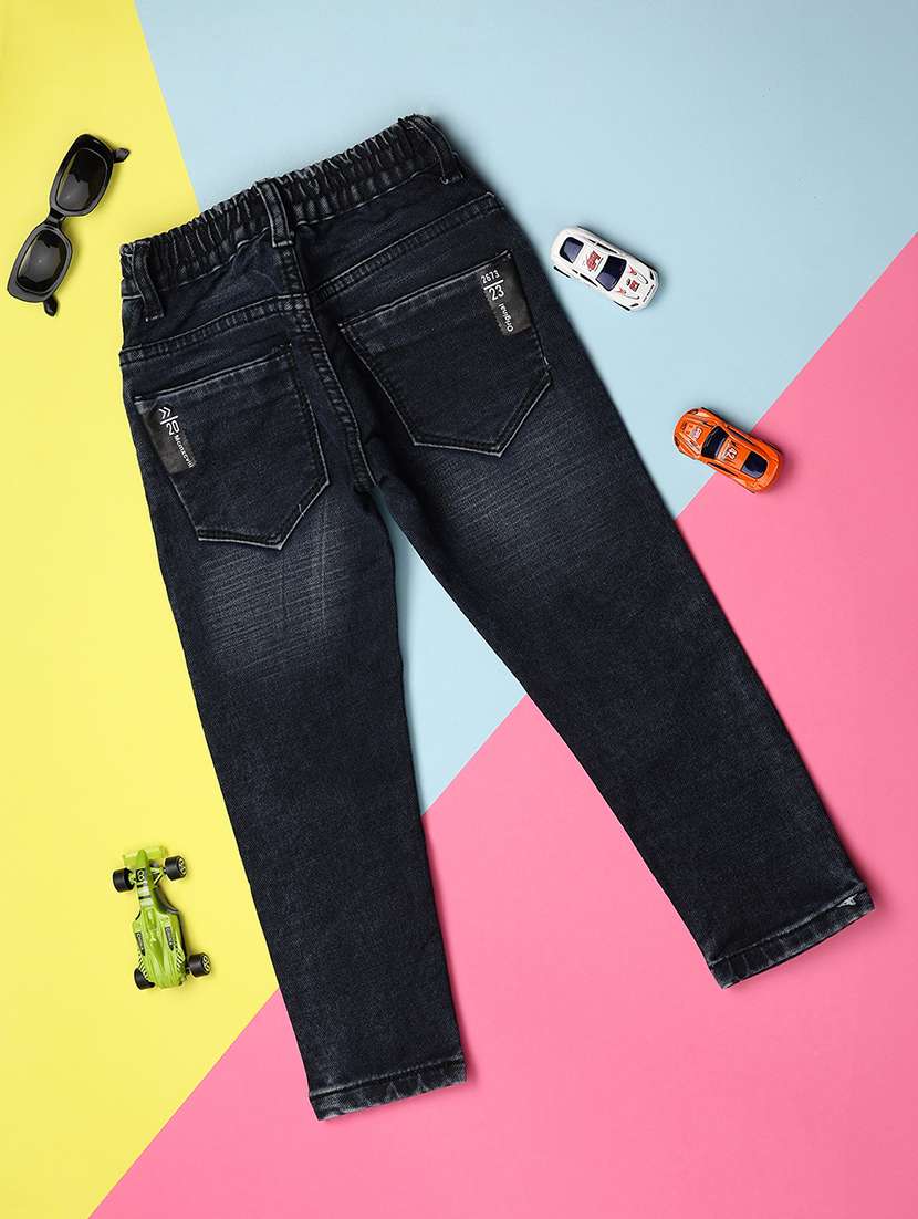 boys mid rise plain jeans - 21172057 -  Standard Image - 1