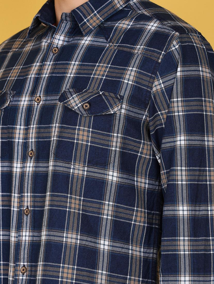 men checkered casual shirt - 21172238 - Standard Image - 4