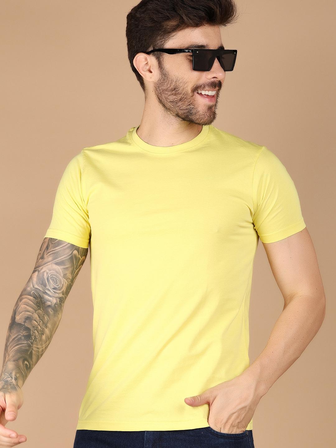 yellow cotton front print tshirt - 21172389 - Standard Image - 4