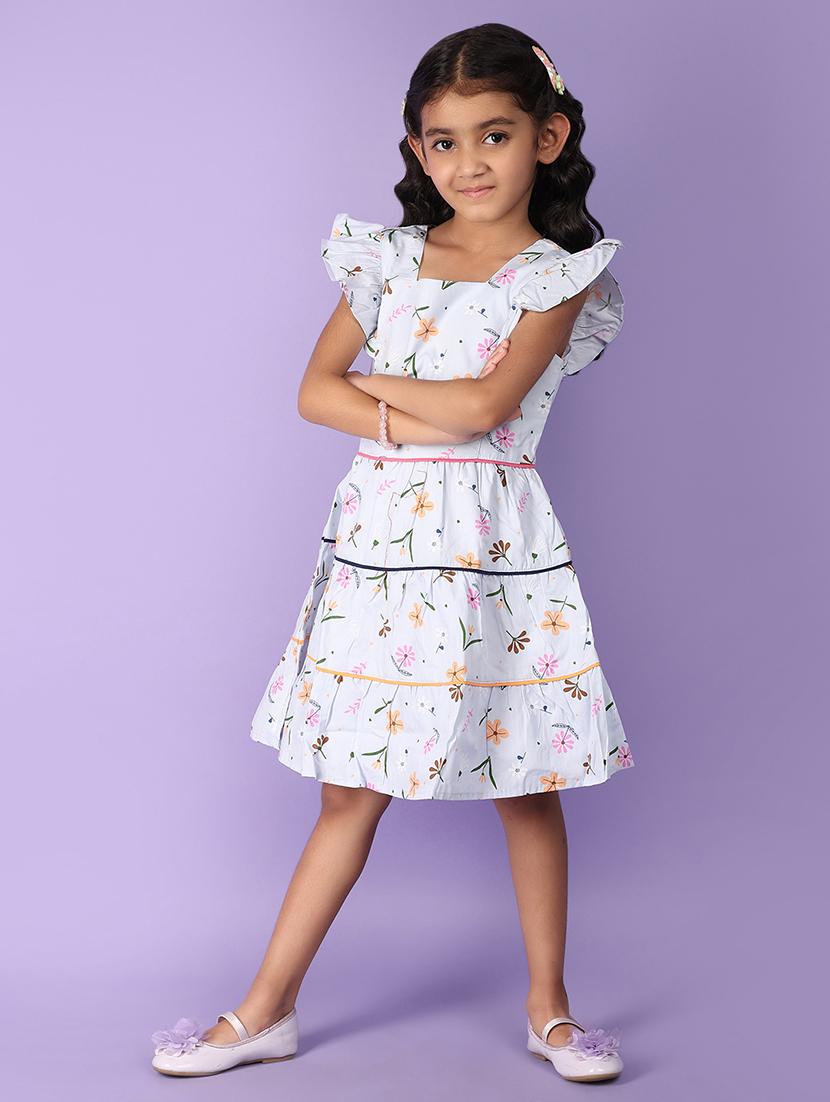 girls grey acrylic blend frock - 21172453 - Standard Image - 1