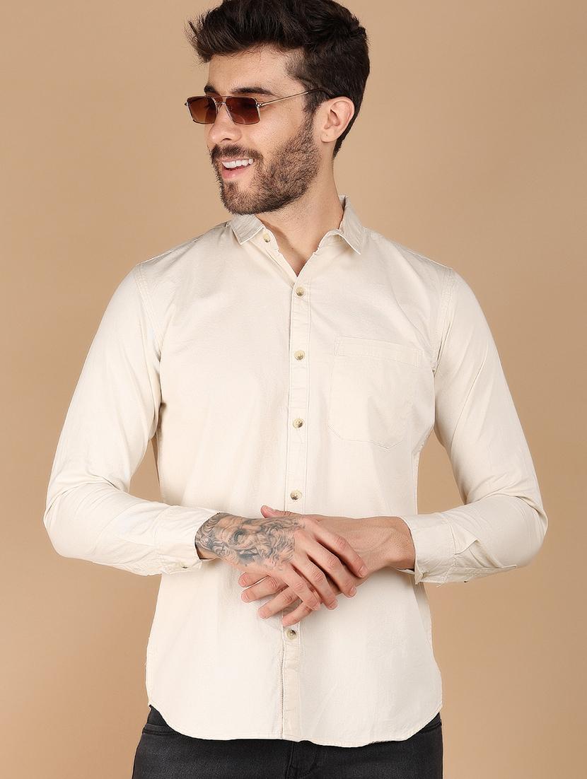 men solid long sleeve casual shirt - 21172455 - Zoom Image - 0