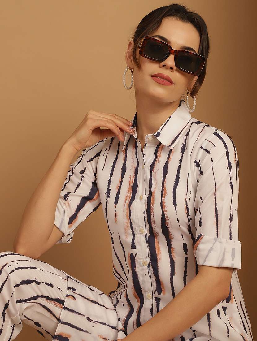 white viscose top and trouser co-ord set - 21172608 -  Standard Image - 4