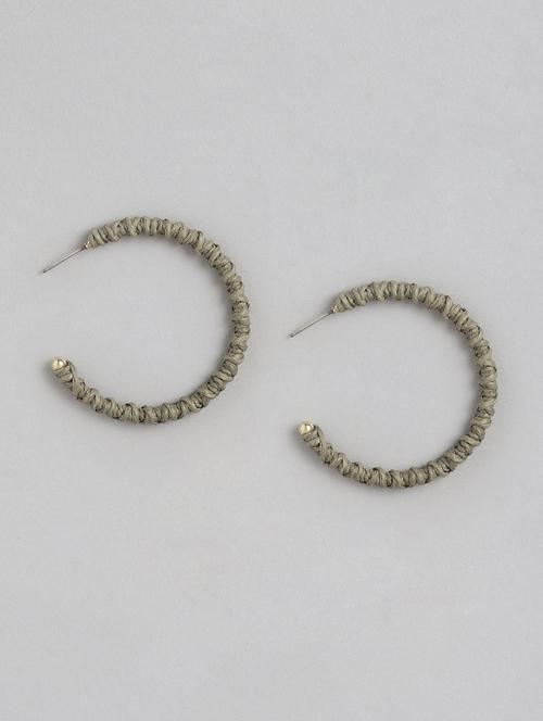 green metal hoop earrings - 21173208 -  Standard Image - 0