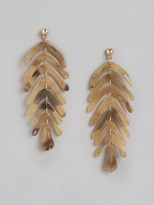 brown metal drop earrings - 21173209 -  Standard Image - 0