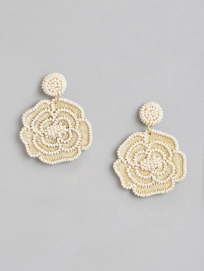 floral beaded drop earrings - 21173214 -  Zoom Image - 0