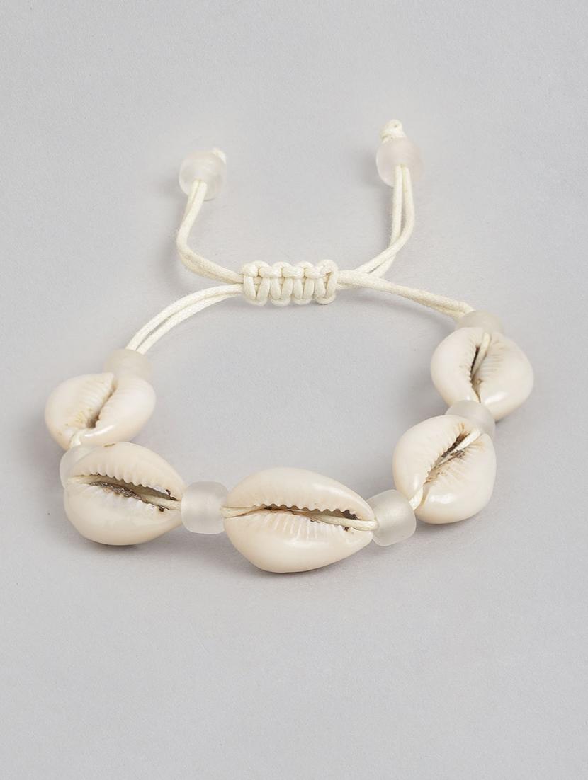 beige metal beaded bracelet - 21173222 - Standard Image - 1