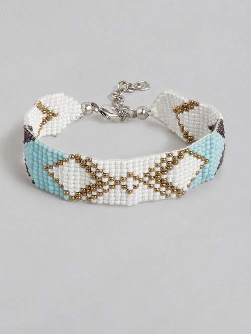 white metal links bracelet - 21173223 -  Standard Image - 0