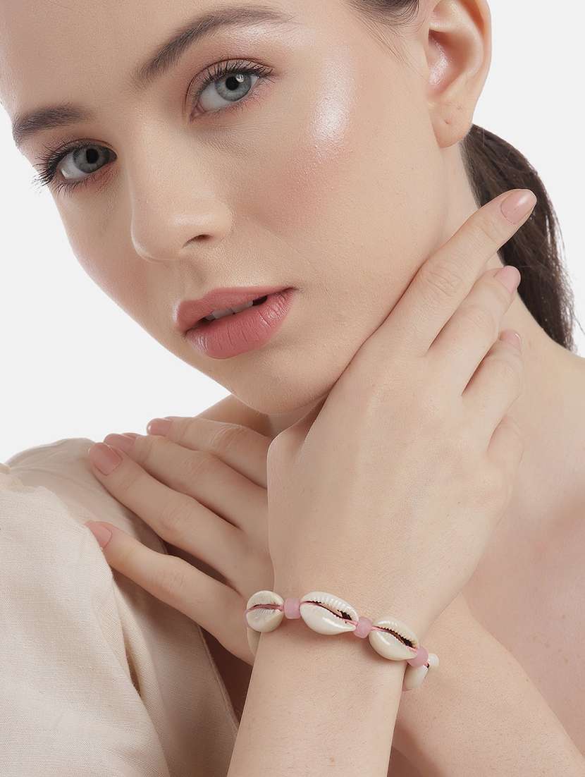 pink metal beaded bracelet - 21173228 -  Standard Image - 4