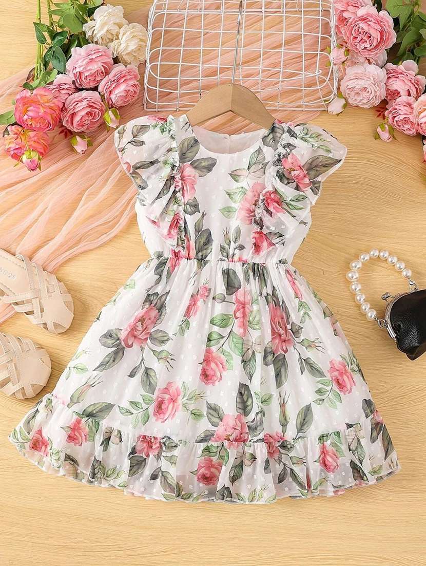 multi colored georgette frock