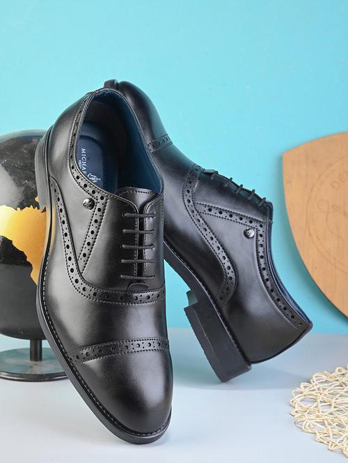 black pvc laceup brouges - 21173328 - Standard Image - 0