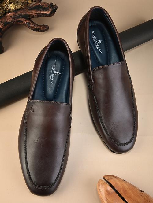 brown pvc slip on moccasins - 21173345 -  Standard Image - 0